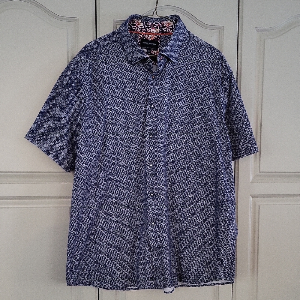 Daniel Hechter Navy Patterned Casual Shirt